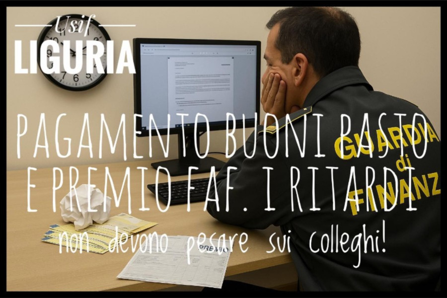 USIF: CHIAREZZA SUI TEMPI DI EROGAZIONE DI PREMIO FAF E BUONI PASTO IN LIGURIA USIF: CHIAREZZA SUI TEMPI DI EROGAZIONE DI PREMIO FAF E BUONI PASTO IN LIGURIA