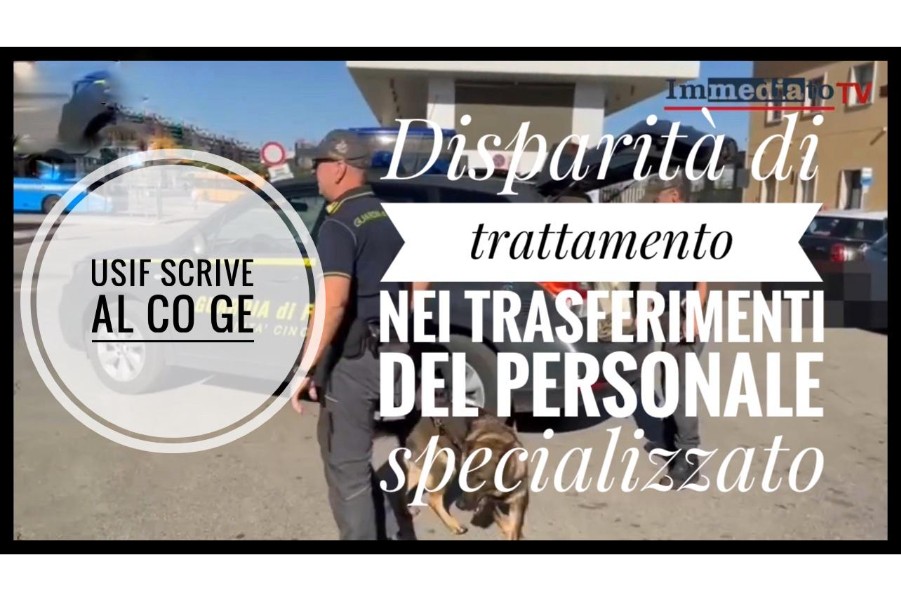 Disparità di trattamento nei trasferimenti del personale specializzato: USIF interviene presso il CoGe