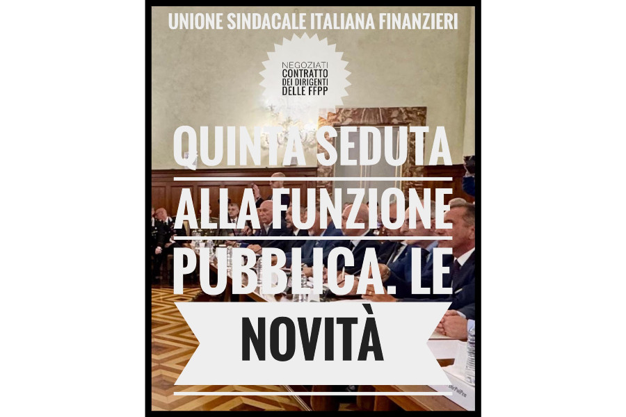 NOVITA' DELLA QUINTA SEDUTA IN FUNZIONE PUBBLICA