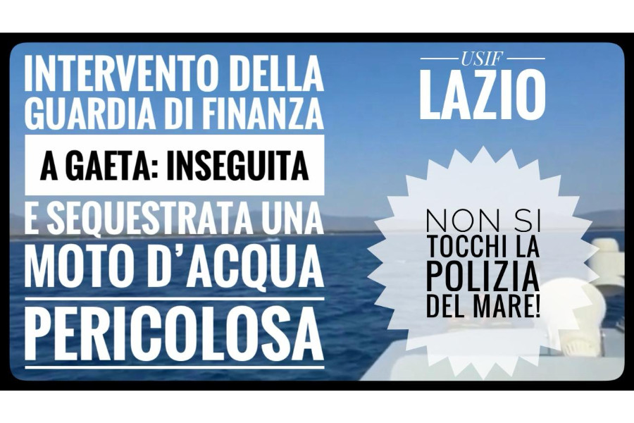 Intervento GdF a Gaeta: inseguita e sequestrata una moto d’acqua pericolosa