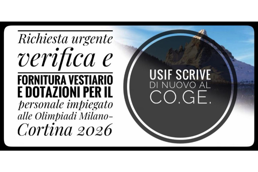 Olimpiadi Milano-Cortina 2026: USIF scrive al CoGe su vestiario e dotazioni del personale