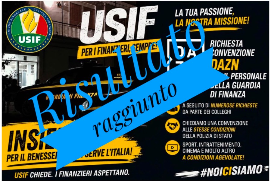 DAZN E GUARDIA DI FINANZA: UN RISULTATO CONCRETO PER IL BENESSERE DEL PERSONALE