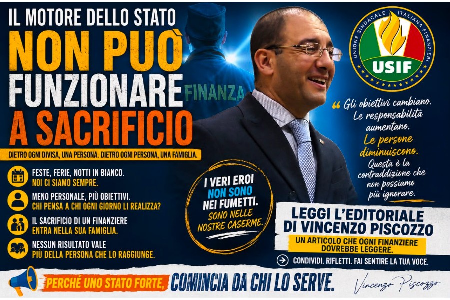 IL MOTORE DELLO STATO NON PUÒ FUNZIONARE A SACRIFICIO