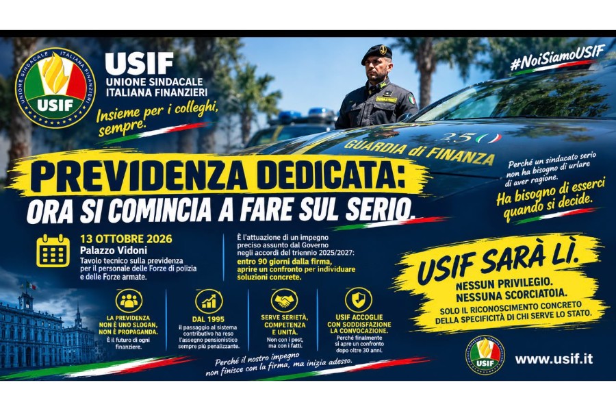 PREVIDENZA DEDICATA: ORA SI COMINCIA A FARE SUL SERIO