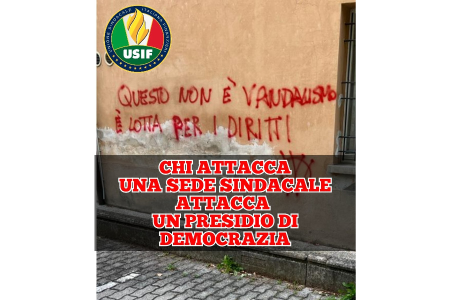 Chi attacca una sede sindacale attacca un presidio di Democrazia! Chi attacca una sede sindacale attacca un presidio di Democrazia!