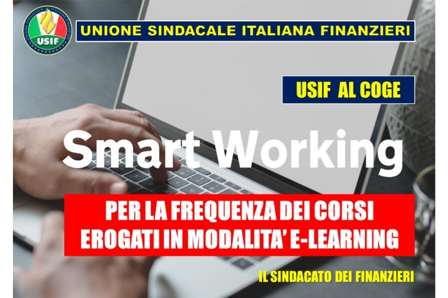 USIF AL COGE: SMART WORKING PER I CORSI E-LEARNING USIF AL COGE: SMART WORKING PER I CORSI E-LEARNING