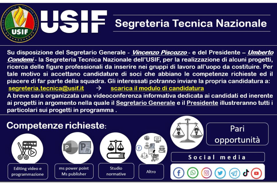 Gruppi di lavoro - ricerca candidati Gruppi di lavoro - ricerca candidati